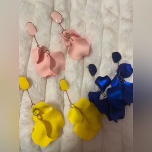 Paparazzi Pink, Blue, and Yellow Floral Earrings